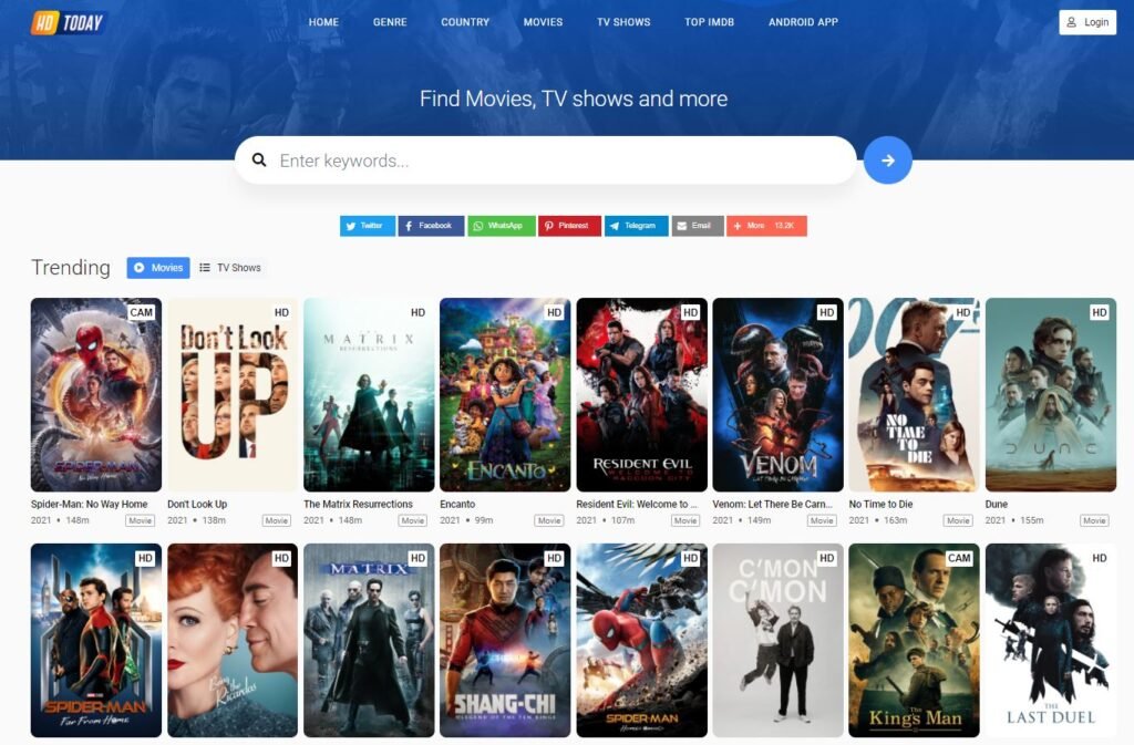 HDToday The Best Way to Watch Free Movies and TV Shows Online